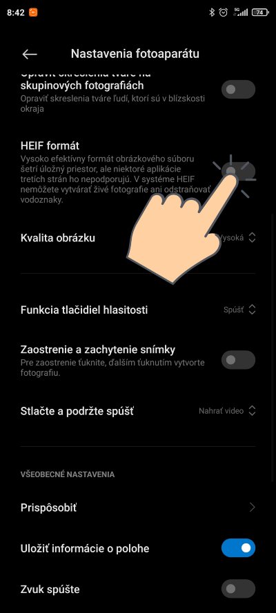 ako zapnut HEIF format fotografii v Xiaomi smartfone_2