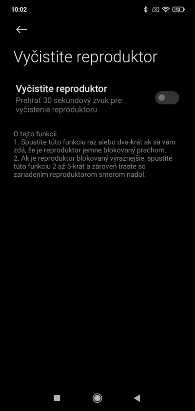 Redmi čistenie reproduktoru