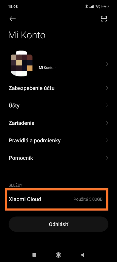 Xiaomi Cloud návod