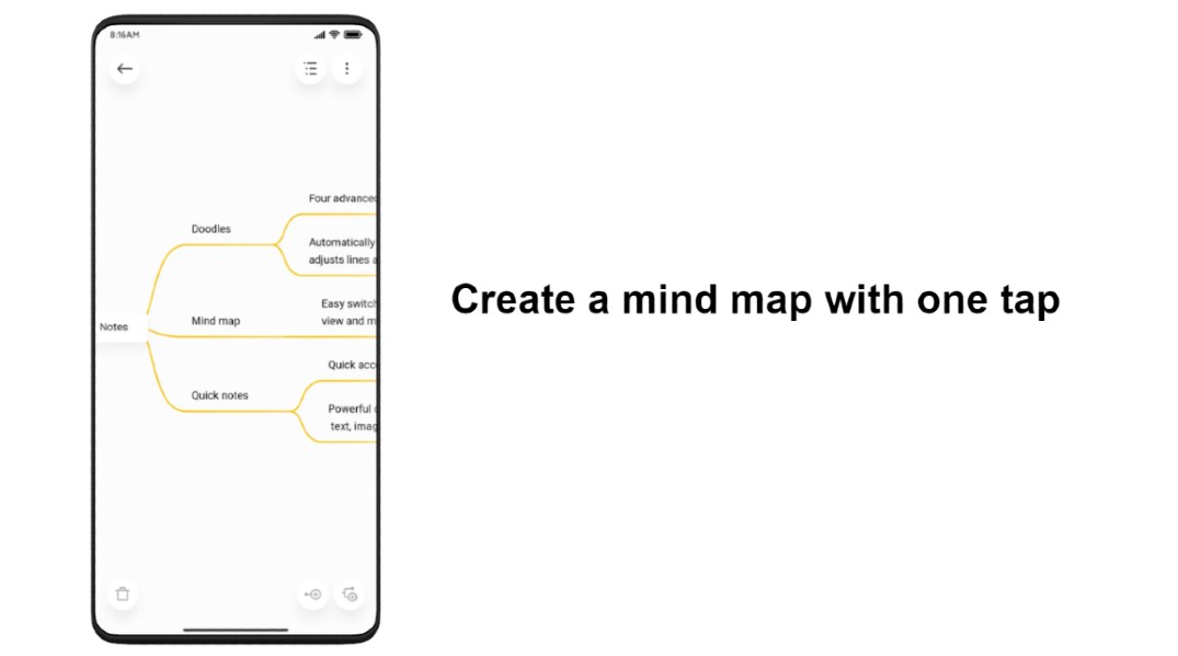 MIUI 12.5_poznamky (notes) mapa myslienok