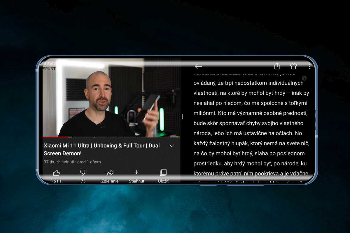 Split screen je jednou z funkcií MIUI.