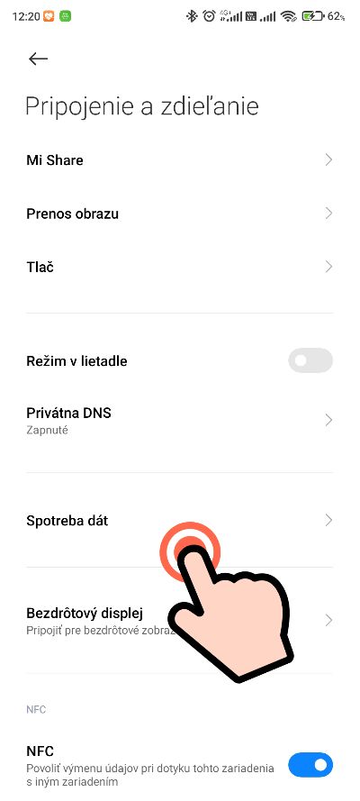 ako zistit spotrebu dat aplikaciami_xiaomi smartfon_2