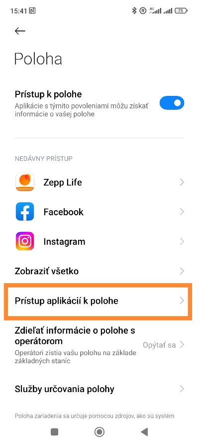 Prístup k polohe Xiaomi