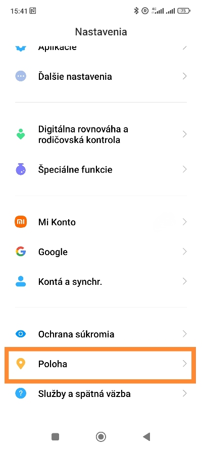 Prístup k polohe Xiaomi