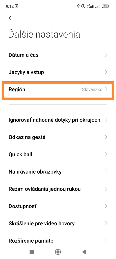 Zmena regiónu Xiaomi